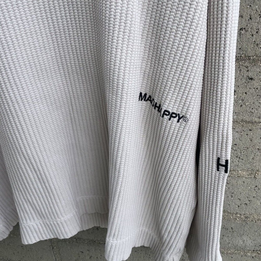MadHappy Women Crewneck Ribbed Sweater Long Sleeve Pullover Knit Ivory SMALL NEW - Picture 2 of 7